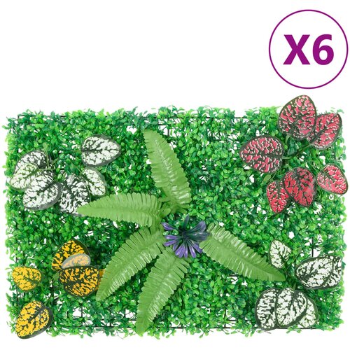vidaXL Ograja iz umetnih rastlin 6 kosov zelena 40x60 cm Cene