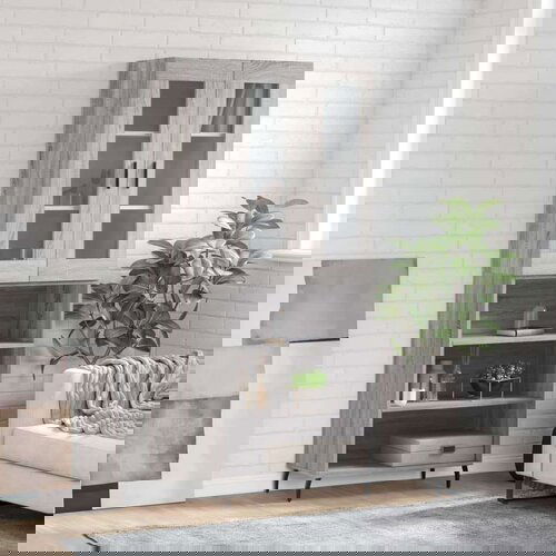  Visoka komoda siva sonome 69 5x34x180 cm od konstruiranog drva Slike