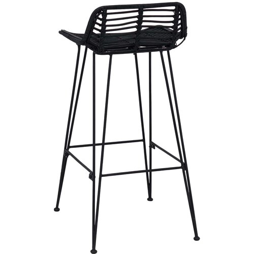 Barski stol 2 pcs Crna 44 x 46 x 91 cm Ratan i Čelik Slike
