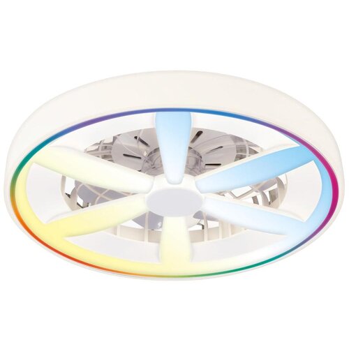  LED RGBW plafonsko svetlo sa ventilatorom MALAWI, prigu&scaron;iva, LED/48W/230V, belo + daljinski upravljač Cene