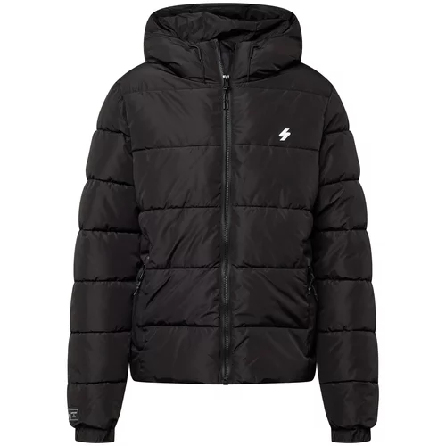 Superdry HOODED SPORTS PUFFR JACKET Crna