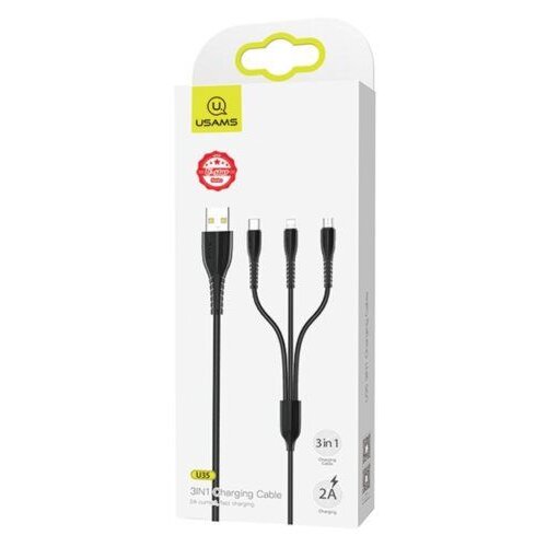Usams podatkovni kabel US-SJ367 U35 3v1 - Lightning, Micro USB, Type C Cene