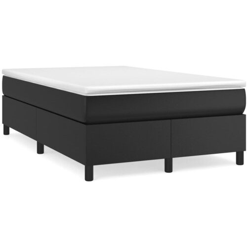 VidaXL Box spring postelja z vzmetnico črna 120x200 cm umetno usnje, (20724249) Slike