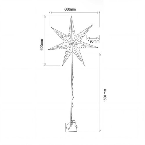 Brilagi LED božićna dekoracija LED/3xAA 60 cm zvezda Slike