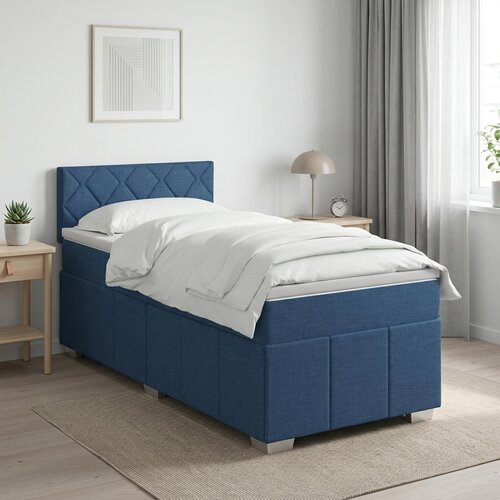  Boxspring krevet s madracem Plava 100 x 200 cm Tkanina Cijene