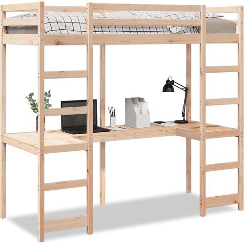 VidaXL Okvir kreveta na kat bez madraca 75x190 cm od borovine Slike