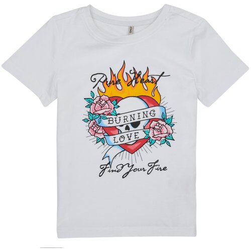 Only Majice s kratkimi rokavi KOGALICE-REG-S/S-BURNING-TOP-BOX-JRS Bela Cene