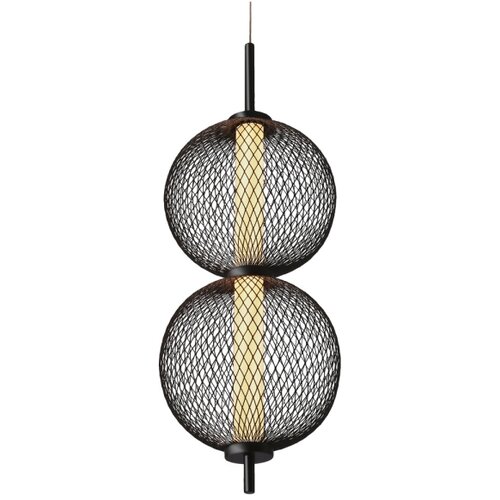  LED luster na lanku PUMA LED/10W/230V, prečnik 14 cm, crni Slike