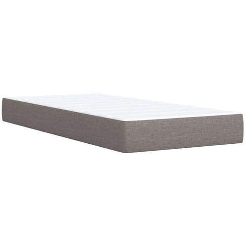 VidaXL Krevet s oprugama i madracem smeđesivi 90x190 cm od tkanine Slike