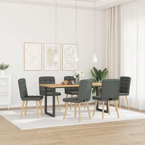 Maison Chic Jedilni stoli - Vzorci stoli 6 kosov temno sivo blago A1380, (22031587) Slike