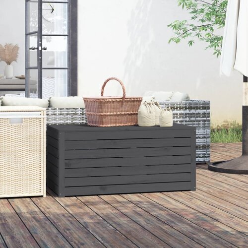 vidaXL Vrtna &scaron;katla siva 101x50,5x46,5 cm trdna borovina Cene