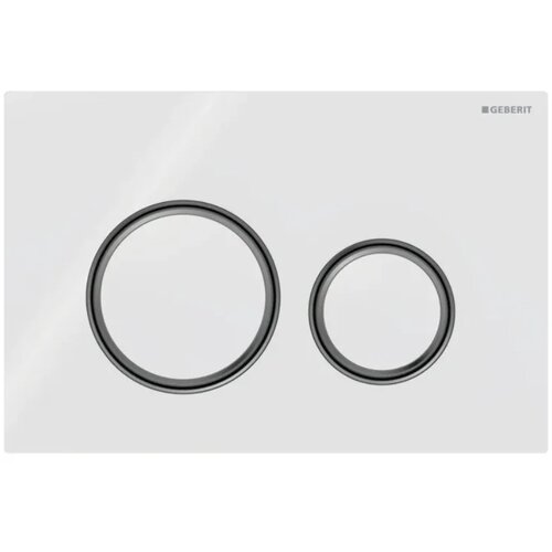 Geberit Sigma50 Round tipka za dvokoličinsko ispiranje bela/crni hrom/bela - staklo 115.651.SI.1 Cene