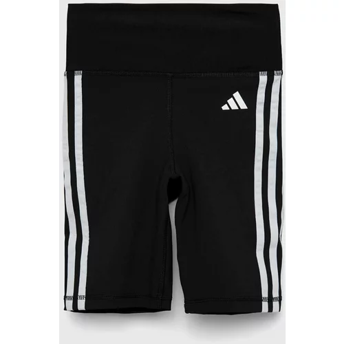 Adidas Kratke hlače za trening Training Essentials za žene, boja: crna, s aplikacijom, visoki struk