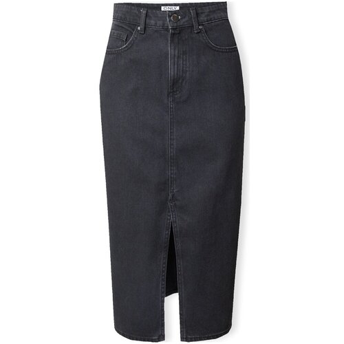 Only Krila Noos Bianca Midi Skirt - Washed Black Črna Cene