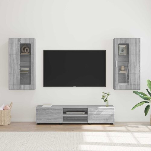  Set TV komoda Zidne FLORIN 3 pcs Siva Sonoma Konstruirano drvo Cijene