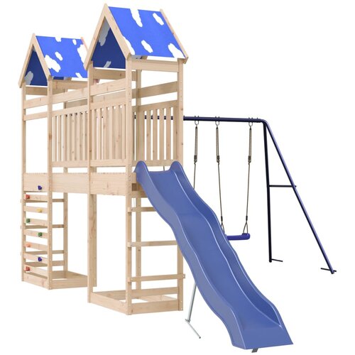 vidaXL Zunanje igralo trdna borovina, (21212760) Cene