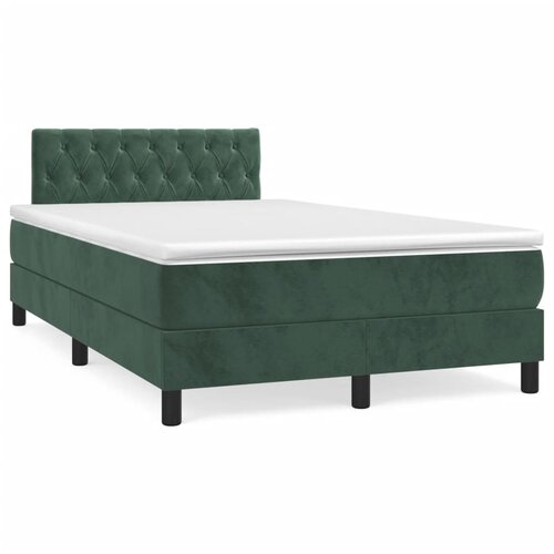 The Living Store Box spring postelja z vzmetnico LED tem. zelena 120x200cm žamet - Box Spring Postelja, (21450474) Slike