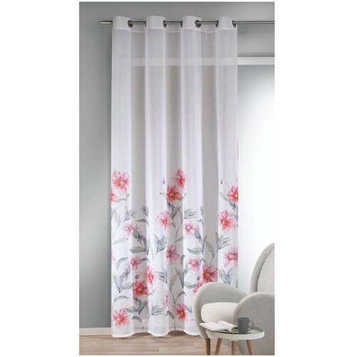 Sehlbach Belo-rožnata zavesa 135x245 cm &amp;ndash; Slike