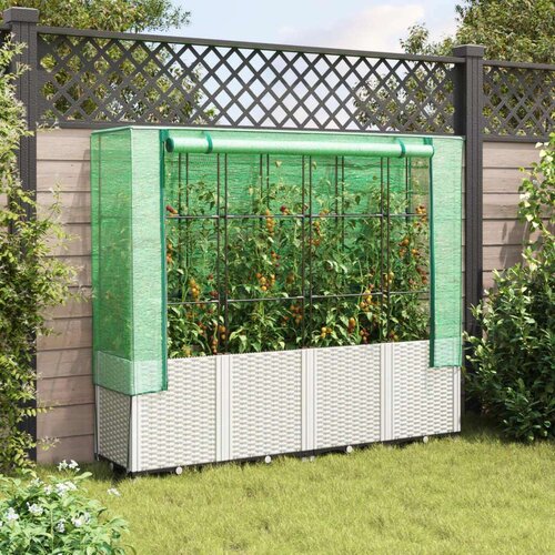 vidaXL Povi&scaron;ena gredica s pokrovom za staklenik 160 x 40 x 153 cm Cijene