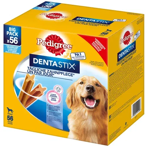 Pedigree Varčno pakiranje: 168 x DentaStix dnevna nega zob / Fresh - Za velike pse (>25 kg)