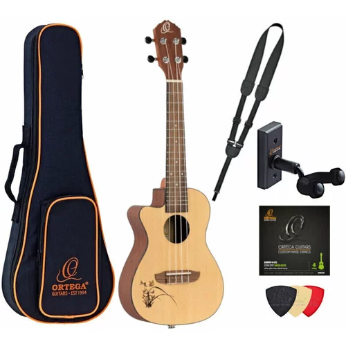 Ortega RU5CE-L Deluxe SET Koncertni ukulele Natural