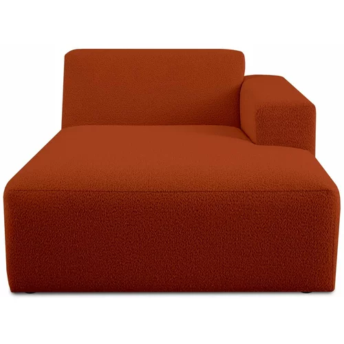 Scandic Opečnato oranžen modul za sedežno garnituro iz tkanine bouclé (desni kot) Roxy –