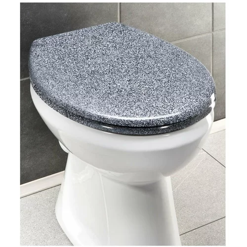 Wenko WC deska v videzu granita z enostavnim zapiranjem Premium Ottana, 45,2 x 37,6 cm