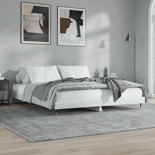  kreveta visoki sjaj bijeli 140 x 200 cm konstruirano drvo