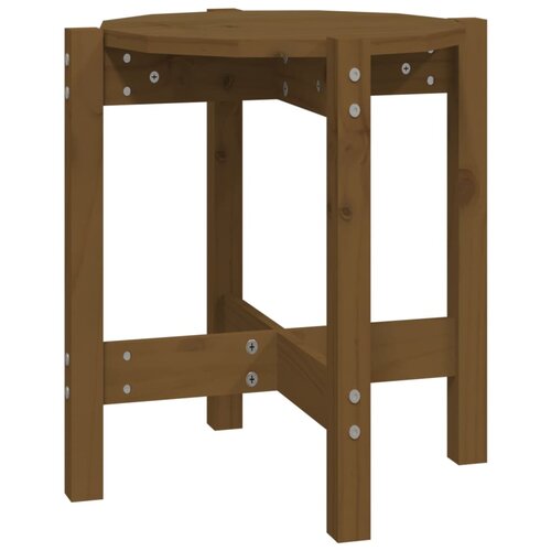 Maison Chic Klubska mizica - kavna mizica - Nizka mizica medeno rjava &amp;Oslash; 42,5x45 cm trdna borovina, (21754554) Slike