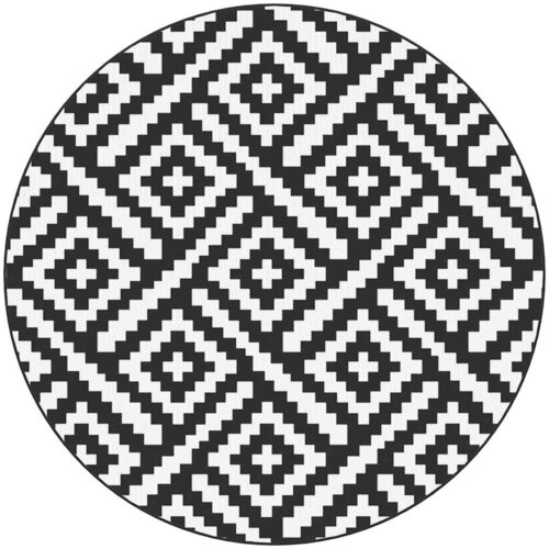 Maison Chic Zunanja Preproga, Rug bela in črna Ø200 cm PP, (22122733) Cene