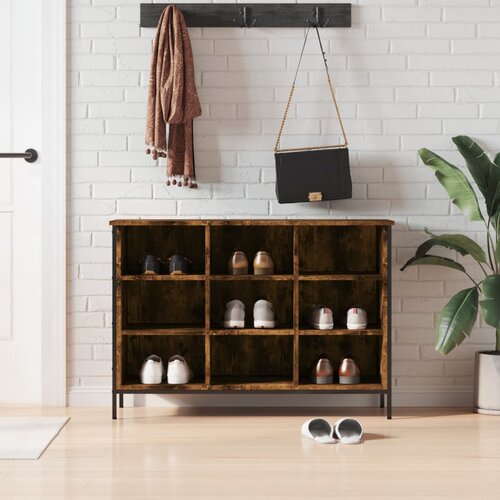 The Living Store Omarica za čevlje dimljeni hrast 100x35x70 cm inženirski les - Omarica Za Čevlje, (21434049) Cene