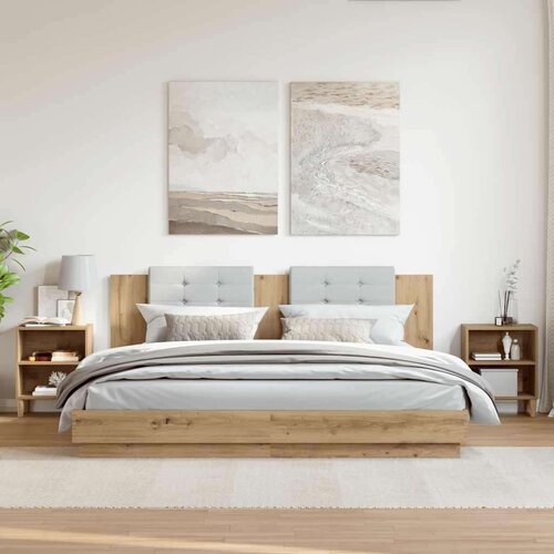 VidaXL Noćni ormarići 2 kom Artisan hrast 40x30x50 cm izrađeno drvo Slike