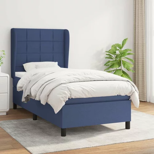  Box spring postelja z vzmetnico modra 80x200 cm blago, (20893513)