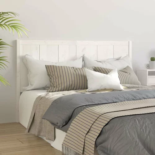  Uzglavlje za krevet bijelo 165 5x4x100 cm od masivne borovine