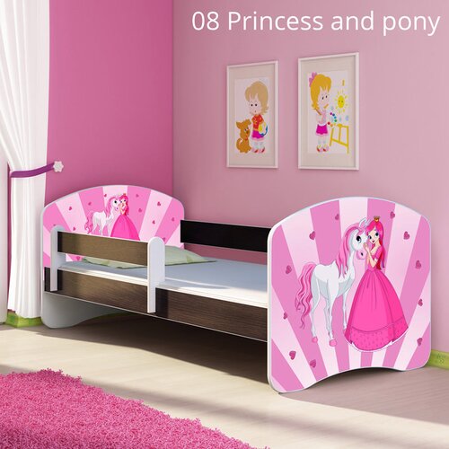  Dječji krevet ACMA s motivom, bočna wenge 160x80 cm 08 Princess with Pony Cijene
