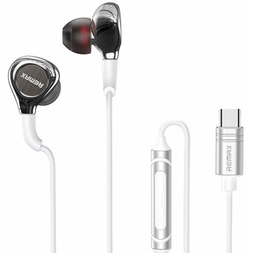 Remax slušalice RM-655a type c srebrne boje Slike