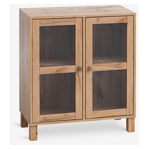  Zidni element modul vitrina divlji natur hrast boja Slike
