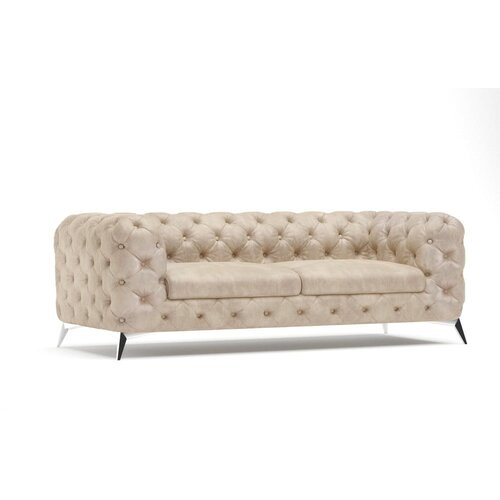 Ropez Bež baršunasti sofa 225 cm Chelsea – Cijene