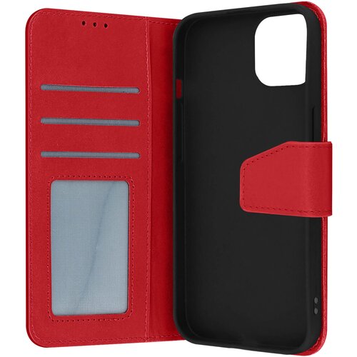 AVIZAR Usnjena torbica za iPhone 14, vrhunska kakovost, &amp;scaron;ivi in magnetni zavihek - rdeca, (20639851) Slike