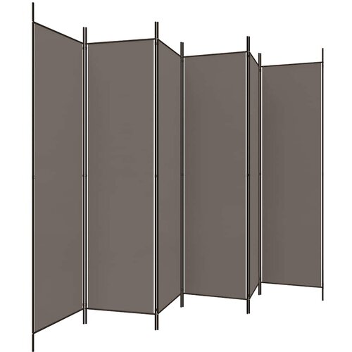  pregrada s 6 panela antracit 300x200 cm od tkanine Slike
