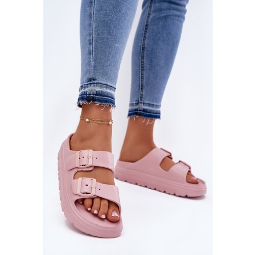 EVENTO Women's Foam Platform Slippers Pink Melorea Cene