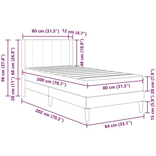  Okvir za krevet Plava 80 x 200 cm Bar&amp;scaron;un - Plava 80 x 200 cm Slike