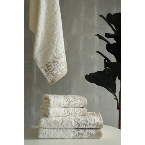 Dekordom peškir floral 70x140 - ivory ( 021693 ) Slike