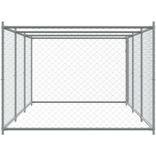 vidaXL Pasji boks z vrati siv 6x2x1,5 m pocinkano jeklo Cene