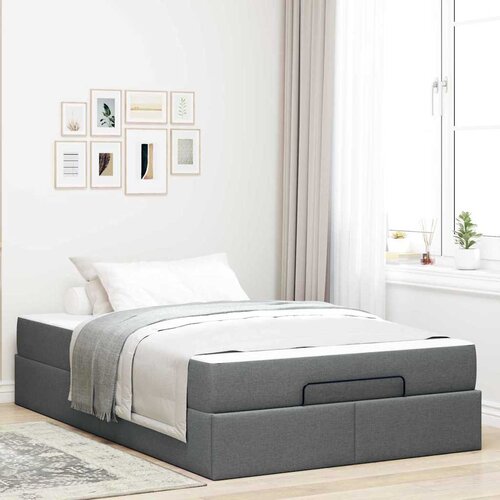 vidaXL Krevetna konstrukcija Tamno siva 120 x 200 cm tkanina Cijene