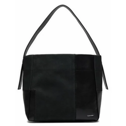 Calvin Klein Ročna torba Texture Block Medium Shopper K60K611658 Ck Black BEH