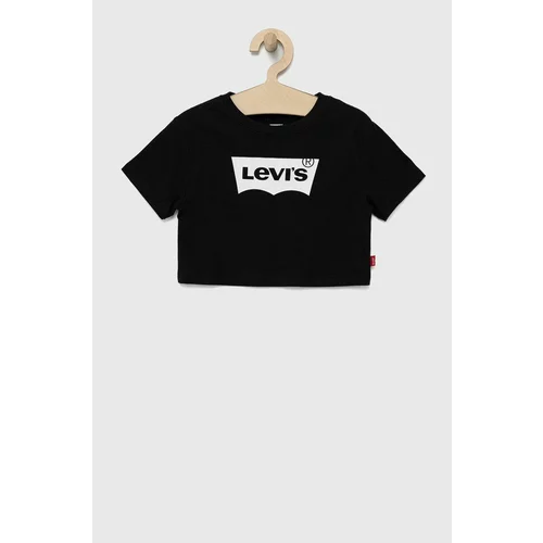 Levi's Dječja pamučna majica kratkih rukava boja: crna