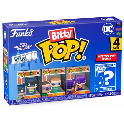 Funko Bitty Pop! DC - Batman, Batgirl, The Riddler in Minister Mini Mini SIME - 0,9 palca (2,2 cm) - DC Comics Collectable - Priložena polica za prikaz - Ideja za darilo - Torta Topper, (21063207)