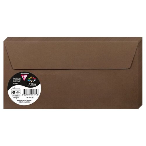 Clairefontaine kuverte Pollen 110x220mm 120gr brown 1/20 Cijene