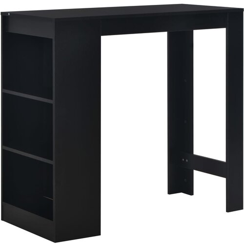  The Living Store Barska miza s polico 110x50x103 cm črna - Barska Miza, (21440470) Cene